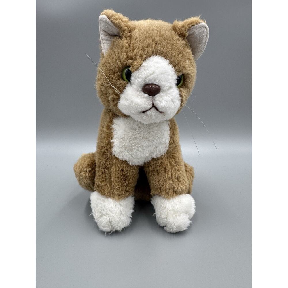 Adorable Kitty Cat W/ Green Eyes Plush 8” Stuffed Animal No Tag